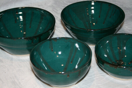 Sold - Green bowl set.